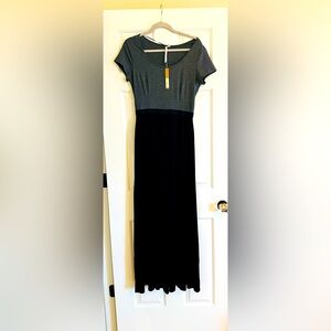 Brand new maxi, Lauren, Conrad, gray, and black dress